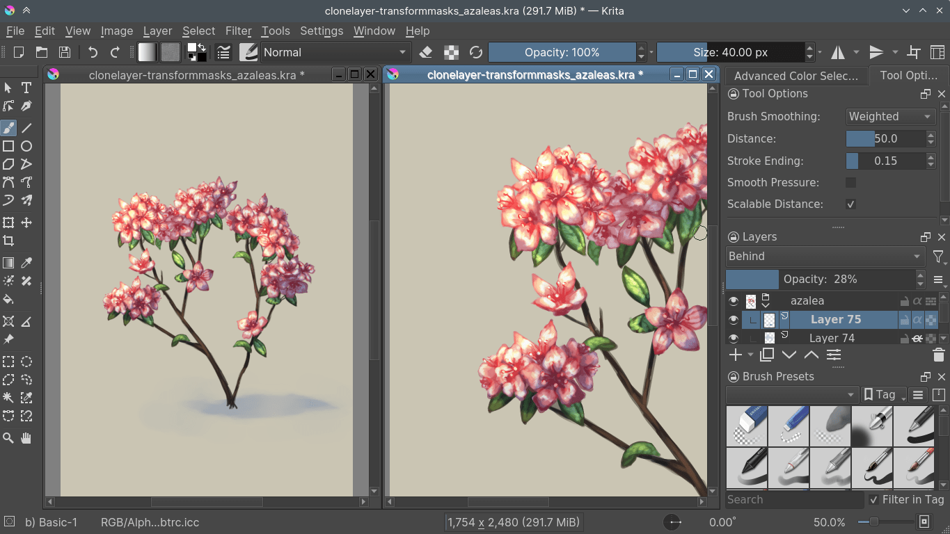 Krita workspace
